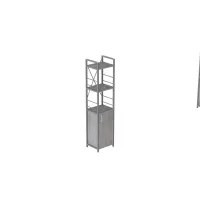 Етажерка 3/34 Ferrum-decor Серії Конект із тумбою 144x34x28 Сірий ДСП Бетон (FD1020)