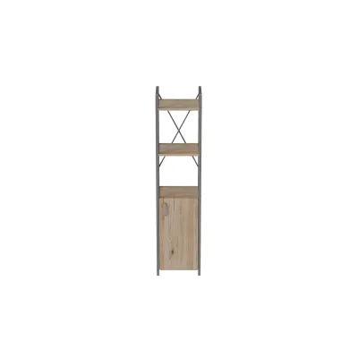 Етажерка 3/34 Ferrum-decor Серії Конект із тумбою 144x34x28 Сірий ДСП Дуб Сан-Маріно (FD1015)