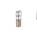 Етажерка 3/34 Ferrum-decor Серії Конект із тумбою 144x34x28 Сірий ДСП Дуб Сан-Маріно (FD1015)