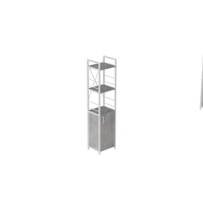 Етажерка 3/34 Ferrum-decor Серії Конект із тумбою 144x34x28 Білий ДСП Бетон (FD1013)