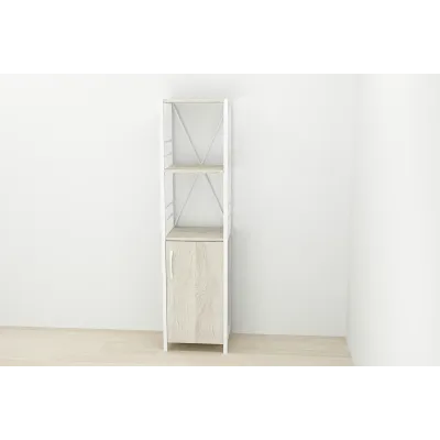 Етажерка 3/34 Ferrum-decor Серії Конект із тумбою 144x34x28 Білий ДСП Сонома (FD1010)