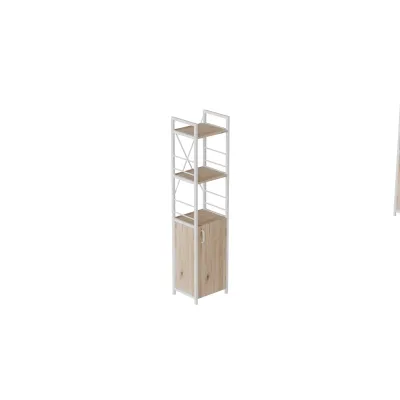 Етажерка 3/34 Ferrum-decor Серії Конект із тумбою 144x34x28 Білий ДСП Дуб Сан-Маріно (FD1008)