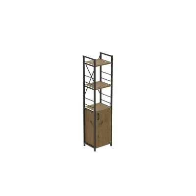 Етажерка 3/34 Ferrum-decor Серії Конект з тумбою 144x34x28 Чорний ДСП Дуб Артізан (FD1005) Етажерка 3/34 Ferrum-decor Серії Конект з тумбою 144x34x28 Чорний ДСП Дуб Артізан (FD1005)