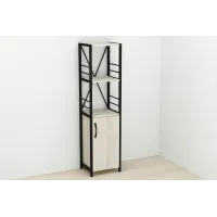 Этажерка 3/34 Ferrum-decor Серии Конект с тумбой 144x34x28 Черный ДСП Сонома (FD1003) Этажерка 3/34 Ferrum-decor Серии Конект с тумбой 144x34x28 Черный ДСП Сонома (FD1003)
