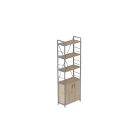 Етажерка 4/60 Ferrum-decor Серії Конект із тумбою 179x60x28 Сірий ДСП Дуб Сан-Маріно (FD1078)