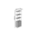 Етажерка 4/60 Ferrum-decor Серії Конект із тумбою 179x60x28 Білий ДСП Бетон (FD1076)