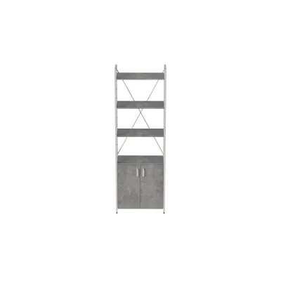 Етажерка 4/60 Ferrum-decor Серії Конект із тумбою 179x60x28 Білий ДСП Бетон (FD1076)