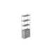 Етажерка 4/60 Ferrum-decor Серії Конект із тумбою 179x60x28 Білий ДСП Бетон (FD1076)