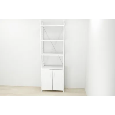 Етажерка 4/60 Ferrum-decor Серії Конект з тумбою 179x60x28 Білий ДСП (FD1070)