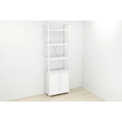 Этажерка 4/60 Ferrum-decor Серии Конект с тумбой 179x60x28 Белый ДСП Белое (FD1070) Этажерка 4/60 Ferrum-decor Серии Конект с тумбой 179x60x28 Белый ДСП Белое (FD1070)