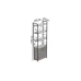 Этажерка 4/60 Ferrum-decor Серии Конект с тумбой 179x60x28 Черный ДСП Бетон (FD1069)