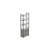 Этажерка 4/60 Ferrum-decor Серии Конект с тумбой 179x60x28 Черный ДСП Бетон (FD1069)