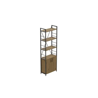 Этажерка 4/60 Ferrum-decor Серии Конект с тумбой 179x60x28 Черный ДСП Дуб Артизан (FD1068) Этажерка 4/60 Ferrum-decor Серии Конект с тумбой 179x60x28 Черный ДСП Дуб Артизан (FD1068)