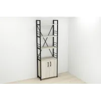 Етажерка 4/60 Ferrum-decor Серії Конект із тумбою 179x60x28 Чорний ДСП Сонома (FD1066) Етажерка 4/60 Ferrum-decor Серії Конект із тумбою 179x60x28 Чорний ДСП Сонома (FD1066)