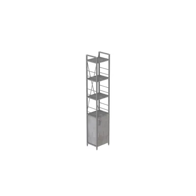 Этажерка 4/34 Ferrum-decor Серии Конект с тумбой 179x34x28 Серый ДСП Бетон (FD1062) Этажерка 4/34 Ferrum-decor Серии Конект с тумбой 179x34x28 Серый ДСП Бетон (FD1062)