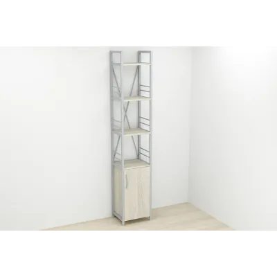 Этажерка 4/34 Ferrum-decor Серии Конект с тумбой 179x34x28 Серый ДСП Сонома (FD1059) Этажерка 4/34 Ferrum-decor Серии Конект с тумбой 179x34x28 Серый ДСП Сонома (FD1059)