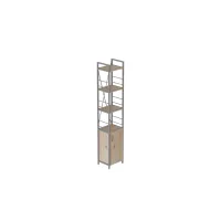 Етажерка 4/34 Ferrum-decor Серії Конект із тумбою 179x34x28 Сірий ДСП Дуб Сан-Маріно (FD1057)