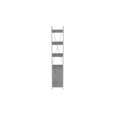 Етажерка 4/34 Ferrum-decor Серії Конект із тумбою 179x34x28 Білий ДСП Бетон (FD1055)