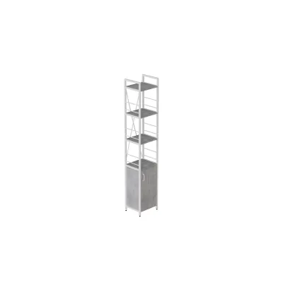 Этажерка 4/34 Ferrum-decor Серии Конект с тумбой 179x34x28 Белый ДСП Бетон (FD1055) Этажерка 4/34 Ferrum-decor Серии Конект с тумбой 179x34x28 Белый ДСП Бетон (FD1055)