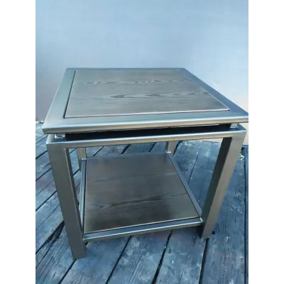 Столик журнальный, кофейный GoodsMetall из металла и дерева Лофт 