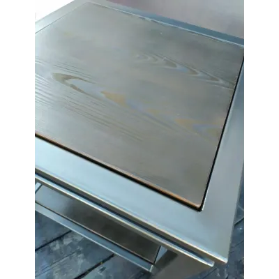 Столик журнальный, кофейный GoodsMetall из металла и дерева Лофт 