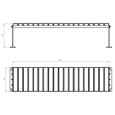 Лава GoodsMetall у стилі ЛОФТ 1800х450х450 - ЛС59 Лава GoodsMetall у стилі ЛОФТ 1800х450х450 - ЛС59