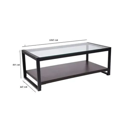 Журнальний, кавовий столик GoodsMetall у стилі Лофт 1200х600х450 ЖС155