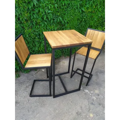 Комплект барный (стол и стулья) GoodsMetall в стиле Лофт 