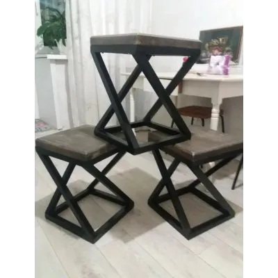 Табурет из металла GoodsMetal в стиле лофт 450х300х300 Табурет из металла GoodsMetal в стиле лофт 450х300х300