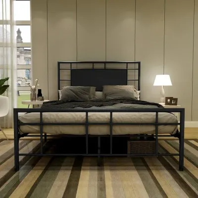 Ліжко GoodsMetall металеве в стилі LOFT 2000х1400х1200 К100 Ліжко GoodsMetall металеве в стилі LOFT 2000х1400х1200 К100