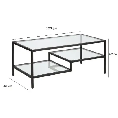 Журнальний, кавовий столик GoodsMetall у стилі Лофт 1200х500х450 ЖС163