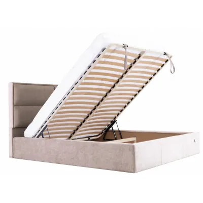 Кровать Двуспальная Richman Шеффилд 180 х 190 см Мисти Milk С подъемным механизмом и нишей для белья Бежевая