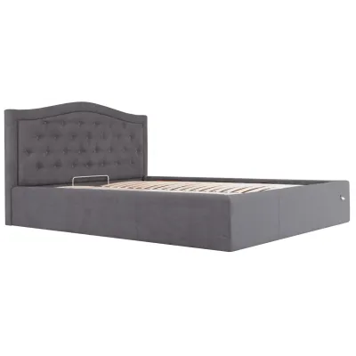 Кровать Richman Скарлетт 140 х 200 см Мисти Dark Grey С подъемным механизмом и нишей для белья Темно-серая Кровать Richman Скарлетт 140 х 200 см Мисти Dark Grey С подъемным механизмом и нишей для белья Темно-серая