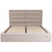Кровать Richman Орландо 140 х 190 см Мисти Mocco С подъемным механизмом и нишей для белья Бежевая