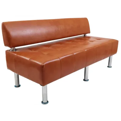 Диван Richman Офис Двойка 1550 x 680 x 750H см Со спинкой Титан Cognac Коричневый Диван Richman Офис Двойка 1550 x 680 x 750H см Со спинкой Титан Cognac Коричневый