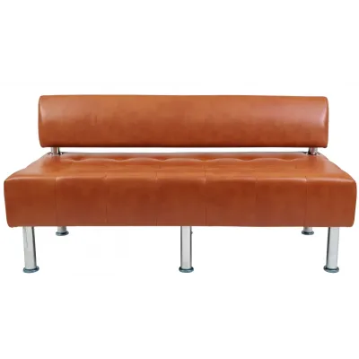 Диван Richman Офис Двойка 1550 x 680 x 750H см Со спинкой Титан Cognac Коричневый