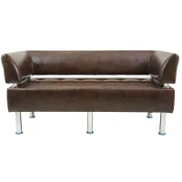 Диван Richman Офис Двойка 1550 x 680 x 750H см Со спинкой и подлокотниками Титан Dark Brown Коричневый