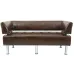 Диван Richman Офис Двойка 1550 x 680 x 750H см Со спинкой и подлокотниками Титан Dark Brown Коричневый