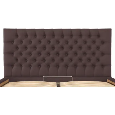 Кровать Richman Кембридж VIP 140 х 200 см Флай 2231 С дополнительной металлической цельносварной рамой Темно-коричневая