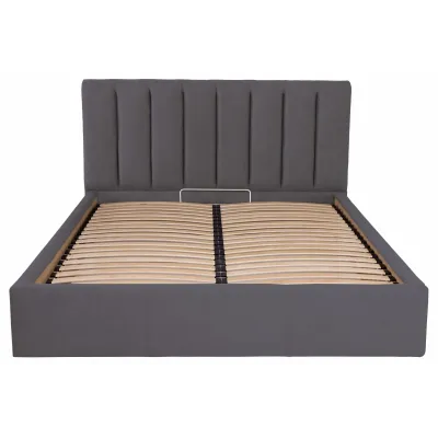 Ліжко Richman Санам VIP 140 х 190 см Місті Dark Grey З додатковою металевою цільнозварною рамою Темно-сіра