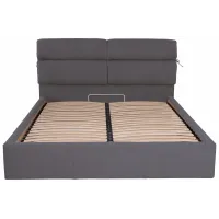 Ліжко Richman Единбург VIP 140 х 200 см Місті Dark Grey З додатковою металевою цільнозварною рамою Темно-сіра Ліжко Richman Единбург VIP 140 х 200 см Місті Dark Grey З додатковою металевою цільнозварною рамою Темно-сіра