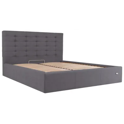 Ліжко Richman Еріка VIP 140 х 200 см Місті Dark Grey З додатковою металевою цільнозварною рамою Темно-сіра Ліжко Richman Еріка VIP 140 х 200 см Місті Dark Grey З додатковою металевою цільнозварною рамою Темно-сіра