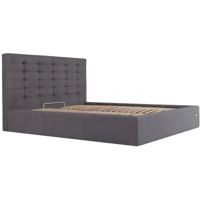 Ліжко Richman Еріка VIP 140 х 200 см Місті Dark Grey З додатковою металевою цільнозварною рамою Темно-сіра Ліжко Richman Еріка VIP 140 х 200 см Місті Dark Grey З додатковою металевою цільнозварною рамою Темно-сіра