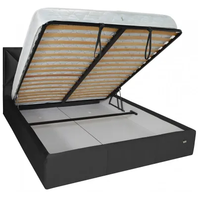 Кровать Двуспальная Richman Лидс VIP 160 х 200 см Missoni 009 С дополнительной металлической цельносварной рамой Темно-серая