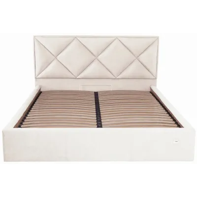 Ліжко Двоспальне Richman Лідс VIP 160 х 200 см Місті Milk З додатковою металевою цільносварною рамою Бежева Ліжко Двоспальне Richman Лідс VIP 160 х 200 см Місті Milk З додатковою металевою цільносварною рамою Бежева
