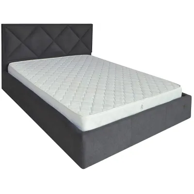 Кровать Двуспальная Richman Лидс VIP 180 х 190 см Мисти Dark Grey A1 С дополнительной металлической цельносварной рамой Темно-серая