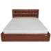 Ліжко Двоспальне Richman Честер VIP 180 х 200 см Мадрас Whisky З додатковою металевою цільносварною рамою Коричнева