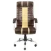 Офисное Кресло Руководителя Richman Атлант Титан Dark Brown-Beige Хром М2 AnyFix Бежево-коричневое