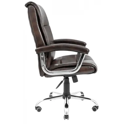 Офисное Кресло Руководителя Richman Аризона Титан Dark Brown Хром М1 Tilt Коричневое Офисное Кресло Руководителя Richman Аризона Титан Dark Brown Хром М1 Tilt Коричневое