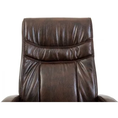 Офісне Крісло Керівника Richman Бургас Титан Dark Brown Хром М3 MultiBlock Коричневе